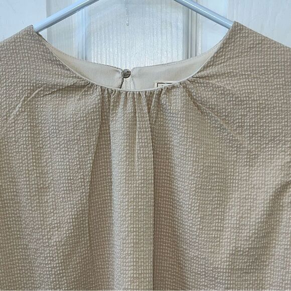 Hayden Girls Seersucker Puff Sleeve Top in  beige w keyhole closure sz XL - Picture 7 of 12